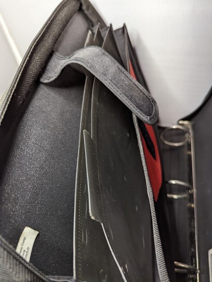 Vintage Mead Five Star Black Red 3 Ring Trapper Keeper Zip Binder Folder School - Picture 6 of 9